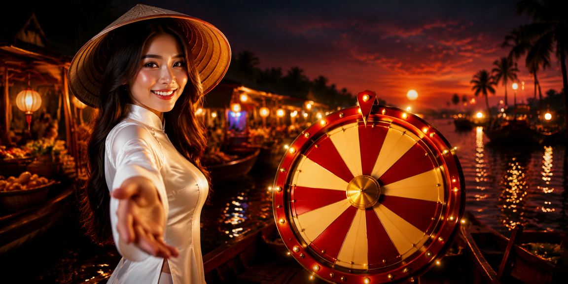 Bàn roulette sôi động trên bãi biển Phú Quốc với ánh hoàng hôn